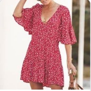 Skylar + Madison Red Floral Mini Dress